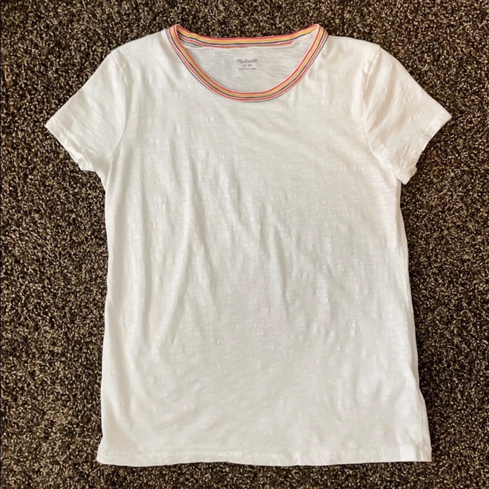 🌴BOGO🌴 Madewell tshirt with rainbow trim